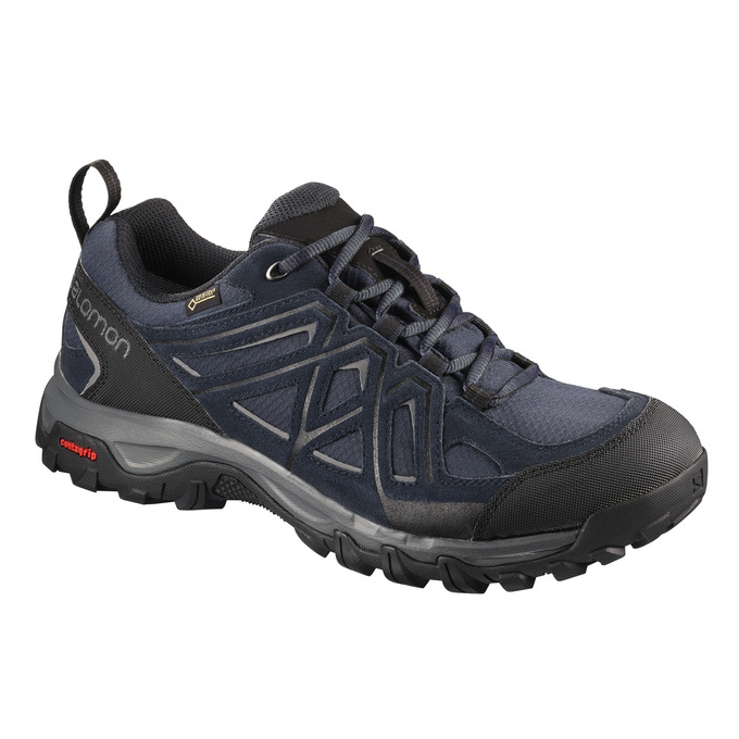 Salomon Singapore Mens Hiking Shoes - EVASION 2 GTX® Navy/Black | 09814-UMDQ